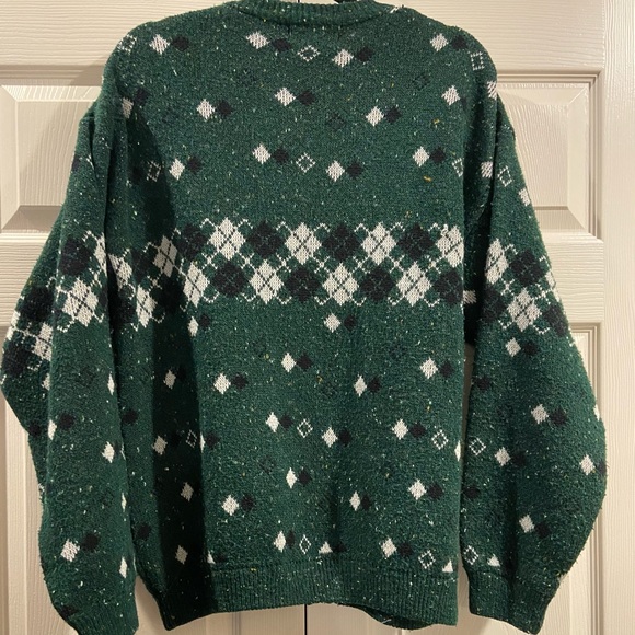 VTG 80's Jed Acrylic Wool Blend  Argyle Cardigan Mens Sz M Oversized - Picture 4 of 4